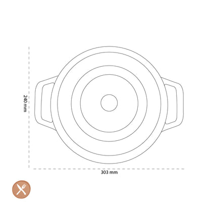 Staub - Runde Cocotte 24 cm - Eukalyptus