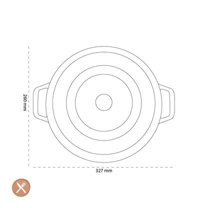 Staub - Cocotte ronde 26 cm - basilic