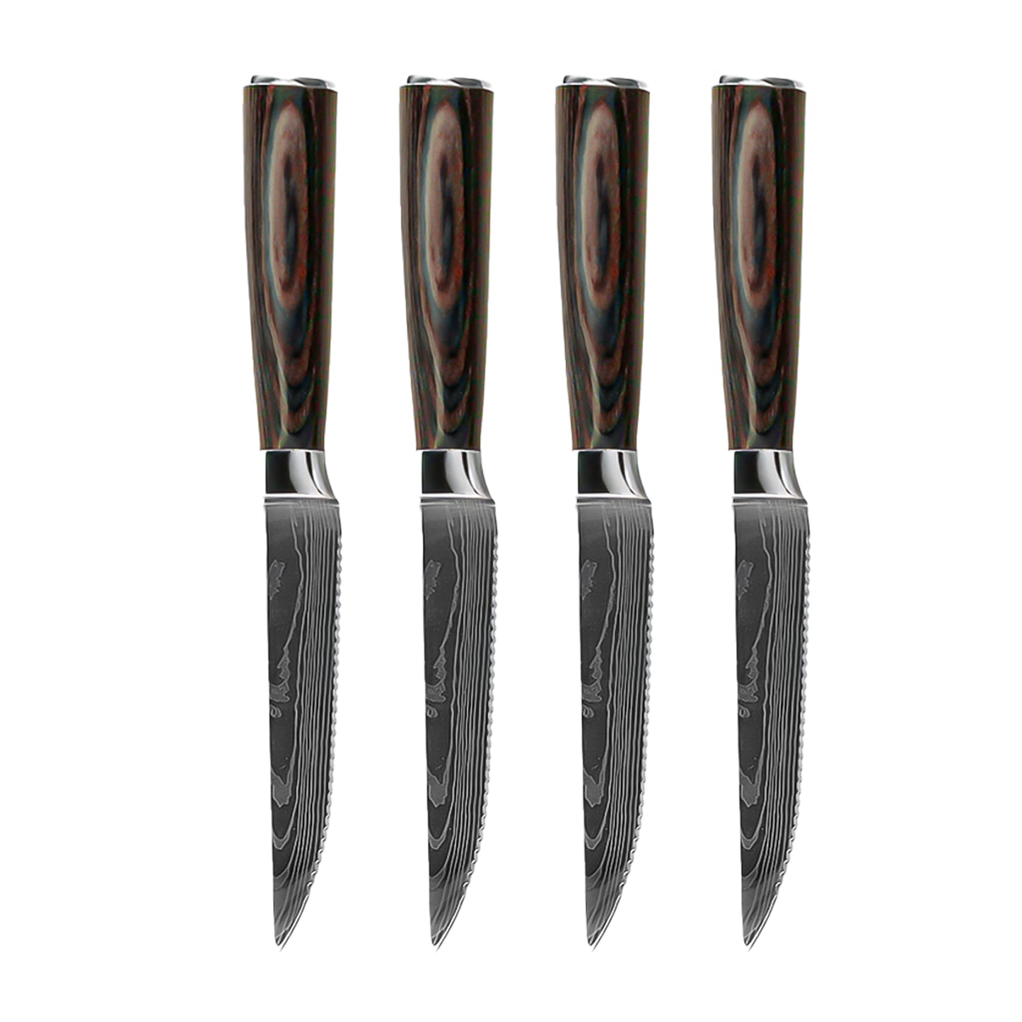 Shinrai Knives - Damascus Print 4 Steakmesser