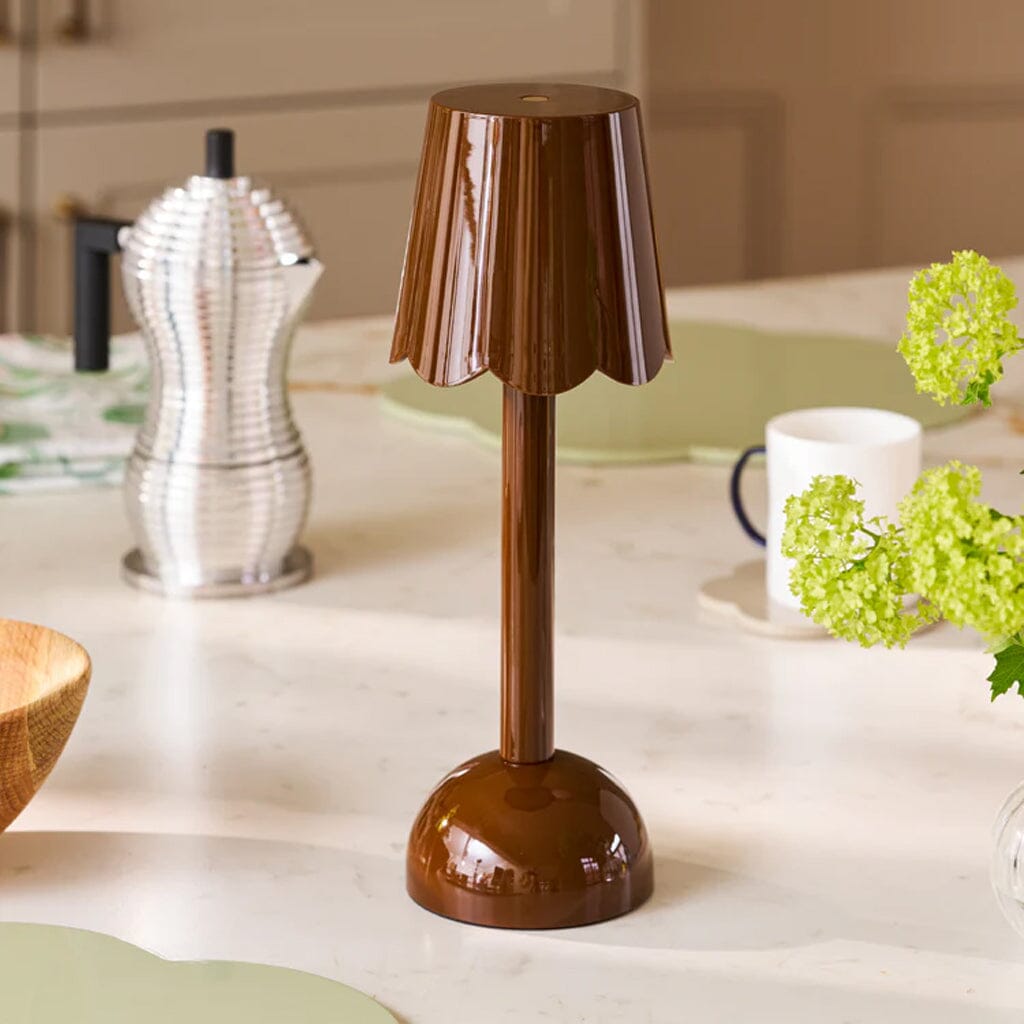 Addison Ross - Scallop Tafellamp LED - Chocolate - 28 cm Tafellamp Addison Ross 