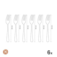 Amefa - Austin 6 Gebaksvorkjes - Mat Zwart Gebaksvorkjes Amefa 