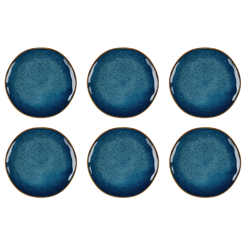 Médard de Noblat - Assiette plate Vertigo Denim 27 cm (lot de 6)