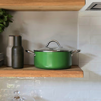 Cook &amp; Pan - Casserole Honey Go Green 22 cm avec couvercle en verre Cook &amp; Pan