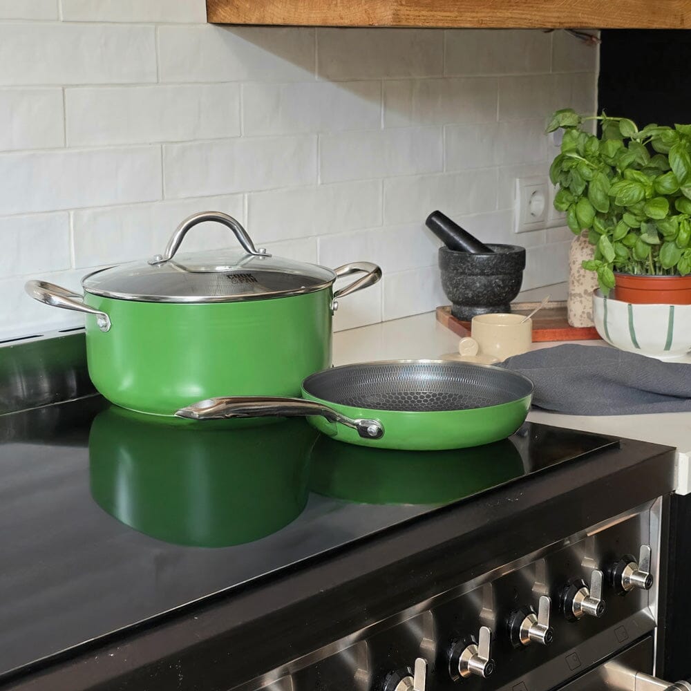 Cook & Pan - Honey Go Green Kookpot 24 cm met glazen deksel Cook & Pan 