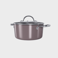 Cook &amp; Pan - Casserole en verre couleur miel taupe 22 cm