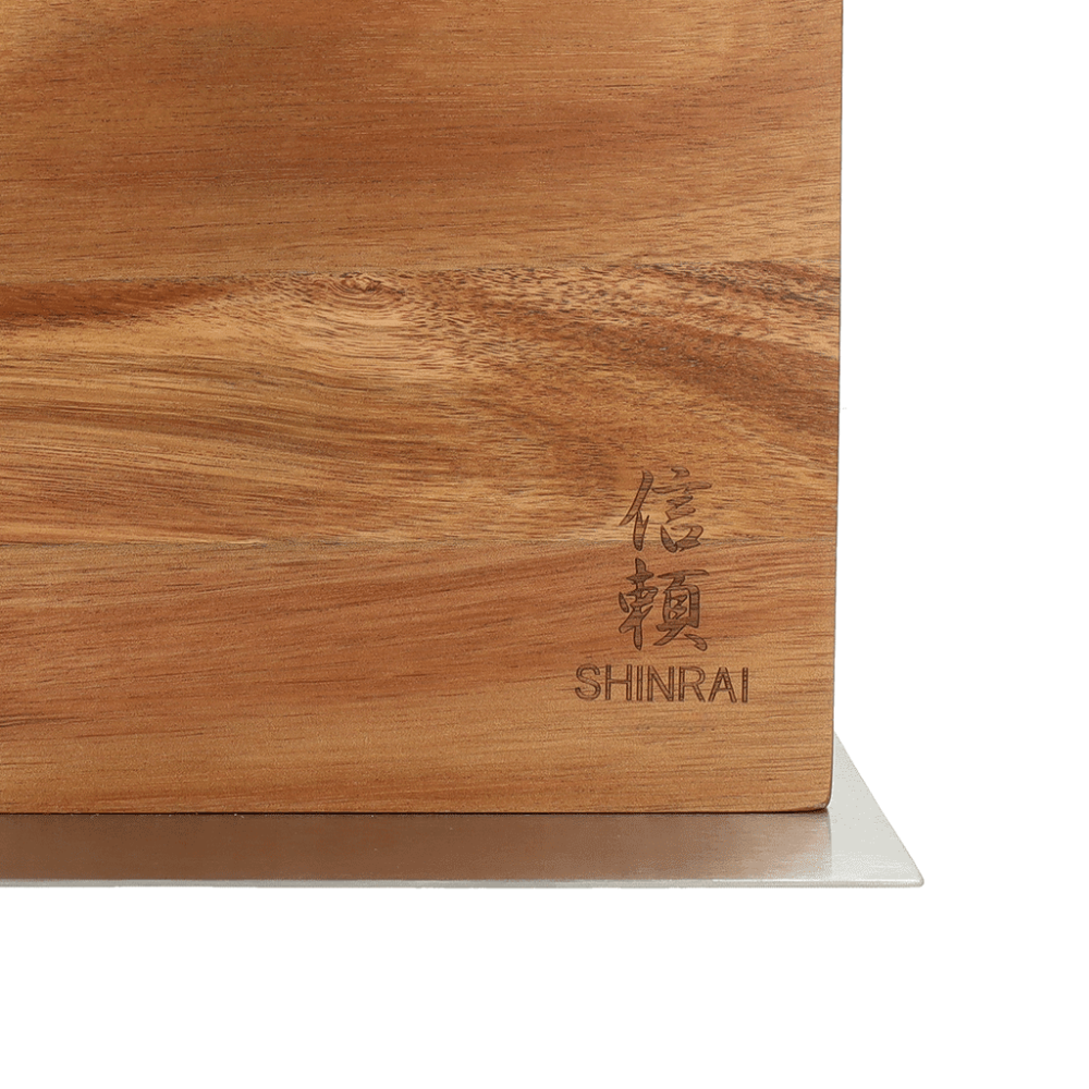 Shinrai Knives - Magnetischer Messerblock Cito doppelseitig - Akazienholz