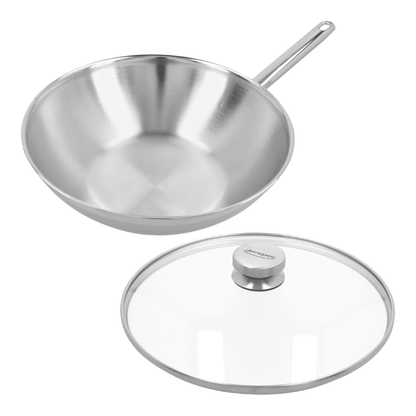 Demeyere - Apollo 7 - Wok 30 cm + gratis glasdeksel Wokpan Demeyere 