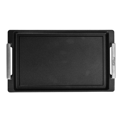 Eurolux - Teppanyaki plaat RVS met grepen 41x24x2,5CM Teppanyakiplaat Eurolux 
