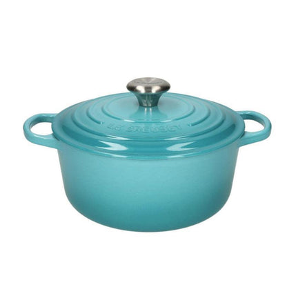 Le Creuset - Braten- / Schmortopf Signature rund Caribbean Blue 20cm 2,4l