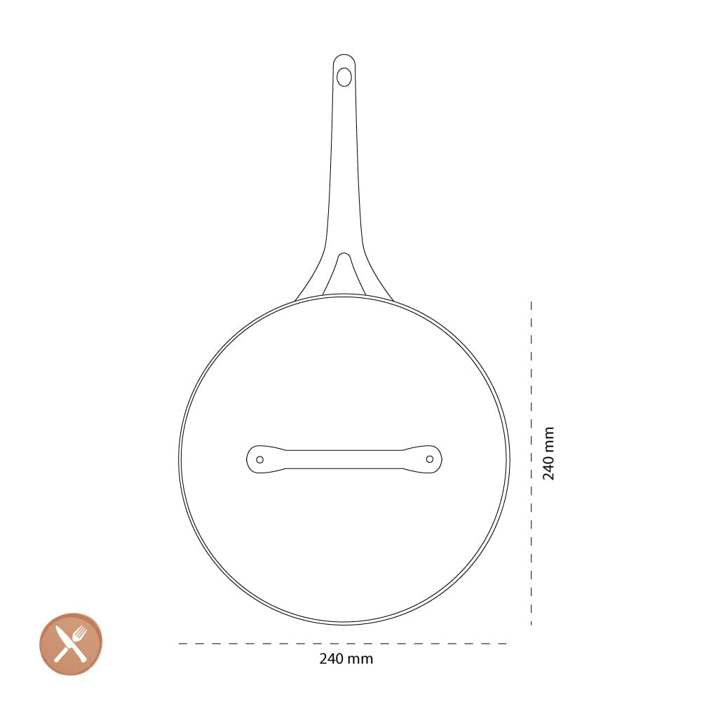 GreenPan - Geneva Stoofpan met keramische antiaanbaklaag met deksel 24cm Hapjespan GreenPan 