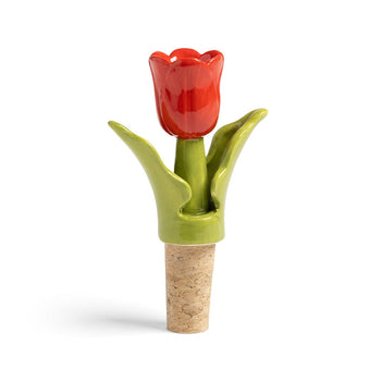 &Klevering - Flessenstop tulp rood Flessenstop &Klevering 
