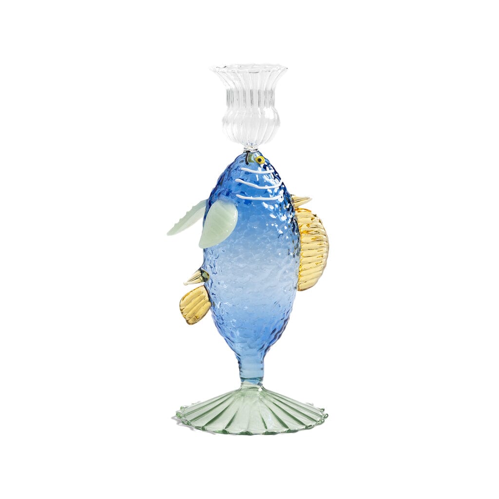 &Klevering - Kandelaar vis blauw Kandelaar &Klevering 