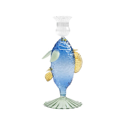 &Klevering - Kandelaar vis blauw Kandelaar &Klevering 