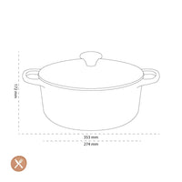 Le Creuset - Braadpan Signature rond Mat Zwart 26cm 5,3l (zwart interieur) Le Creuset 