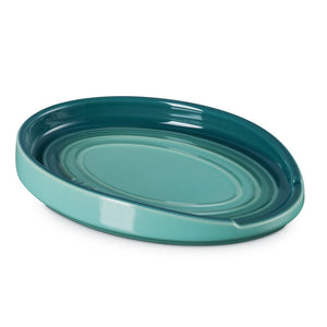 Le Creuset - Porte-cuillère ovale Bleu Riviera 15cm Repose-cuillère Le Creuset