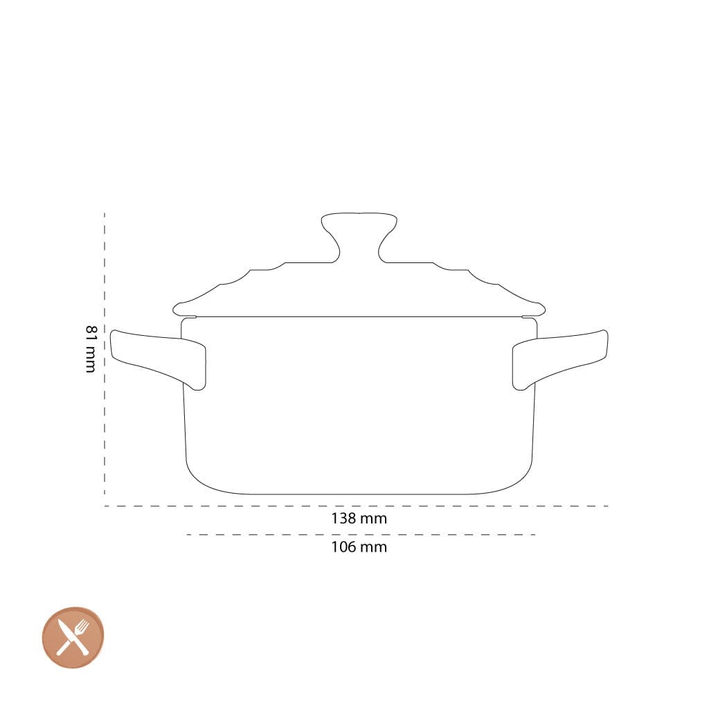 Le Creuset - Mini-Braad-/ Stoofpan Bamboo 10cm 0,2l Braadpan Le Creuset 