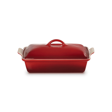 Le Creuset - Ovenschaal Rechthoekig met Deksel 33cm Kersenrood Le Creuset 