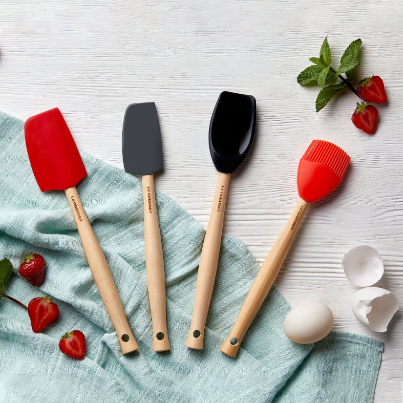 Le Creuset - Premium spatelset 3-delig Kersenrood Spatelset Le Creuset 