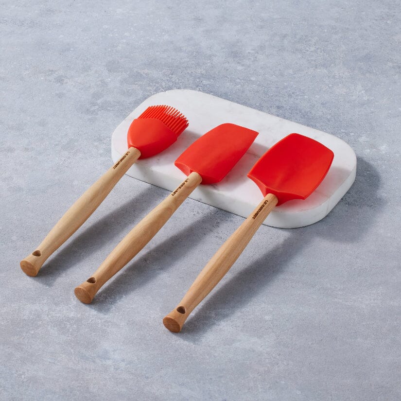 Le Creuset - Premium spatelset 3-delig Oranjerood Spatelset Le Creuset 