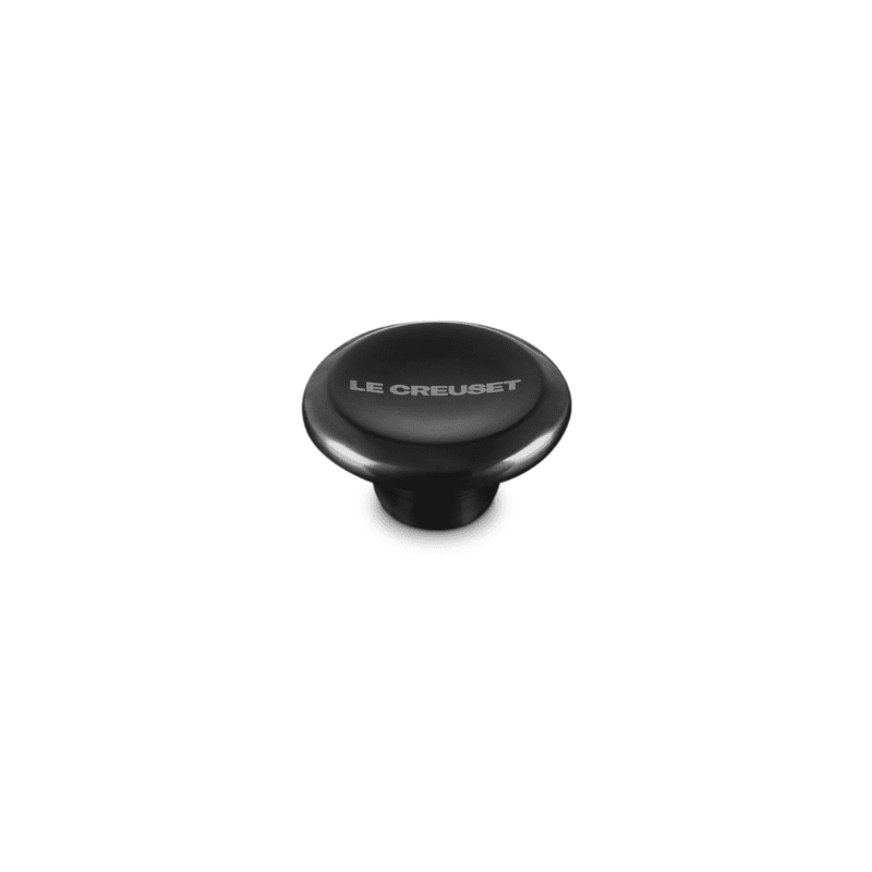 Bouton Le Creuset en acier inoxydable, rond, nickel noir, 4 cm