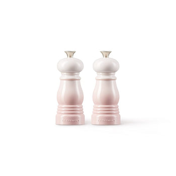 Le Creuset - Set van 2 Kleine Molens Shell Pink 11cm Peper- en Zoutmolen set Le Creuset 