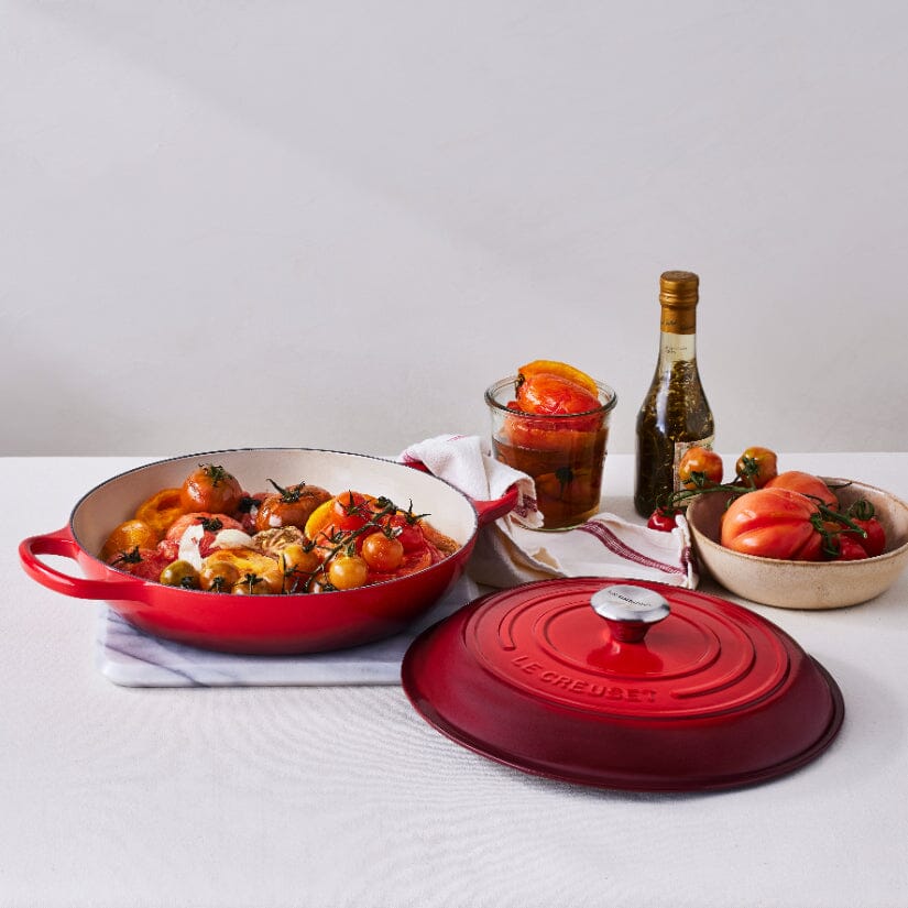 Le Creuset - Signature Campagnard Braadpan Kersenrood 30 cm Braadpan Le Creuset 