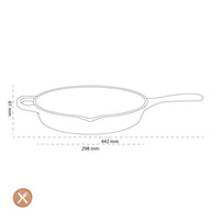 Le Creuset - Skillet Signature rond hoog Mat Zwart 26cm Le Creuset 