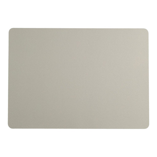 Leonardo - Placemat Leer 33x46cm - Licht Grijs Leonardo 