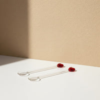 Lepelclub - Glazen Lepels - Hart - Rood LepelClub 