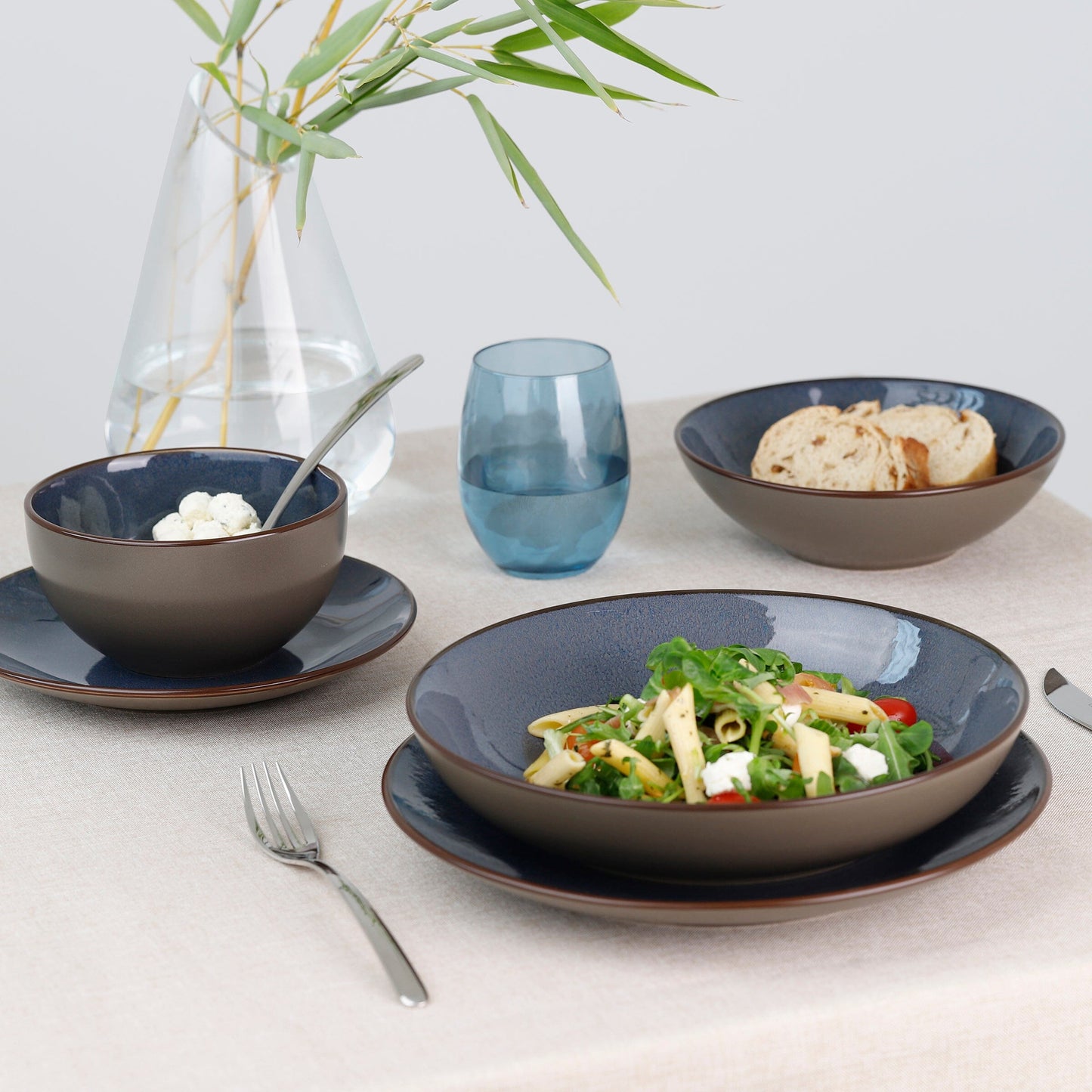 Medard de Noblat - Feeling Indigo - Gourmet plate 24.5 cm (set of 6) Gourmetbord Medard de Noblat 