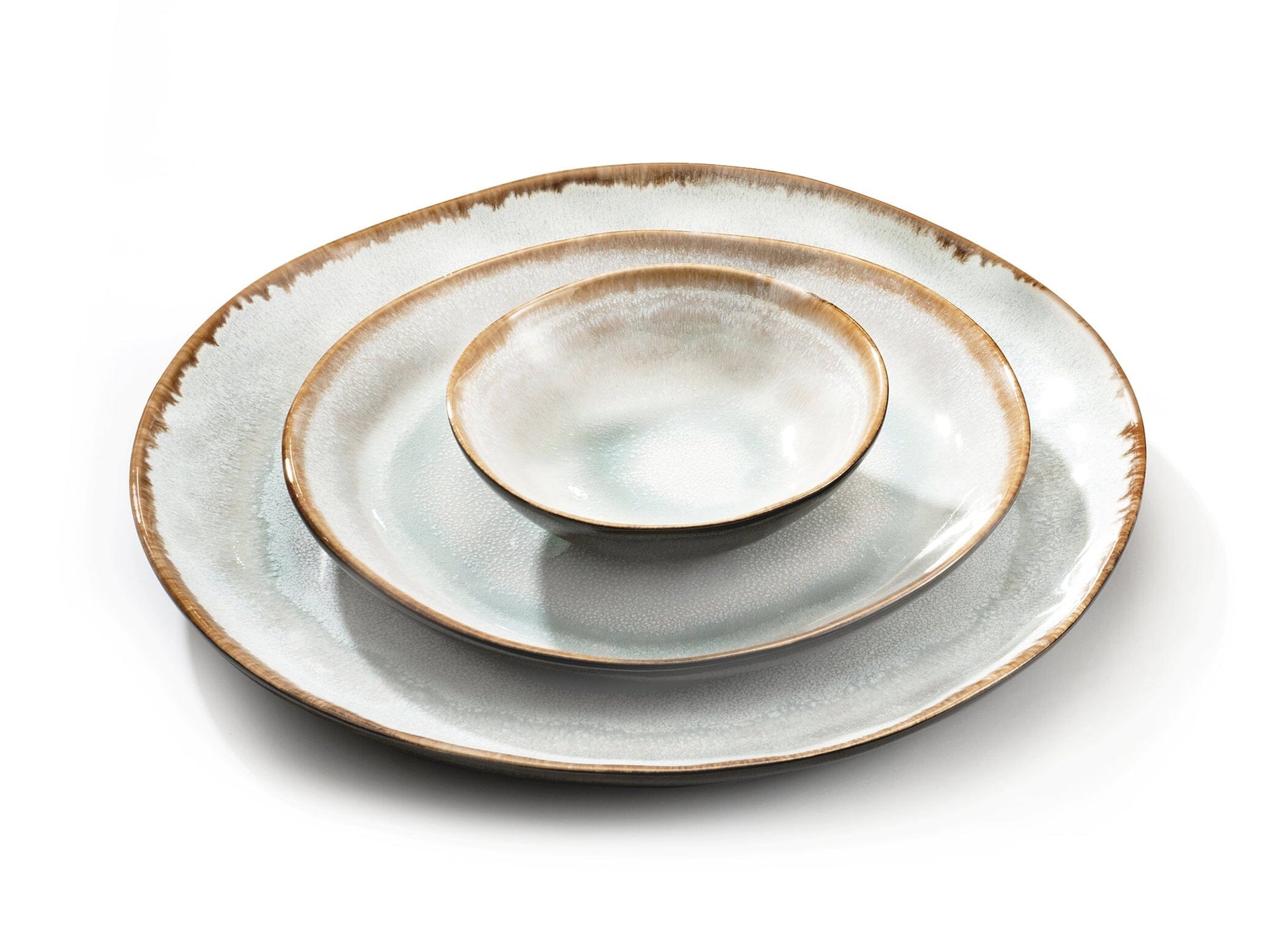 Medard de Noblat - Shadow Aqua Saladeschaal 24 cm (set van 2) Schalen Medard de Noblat 