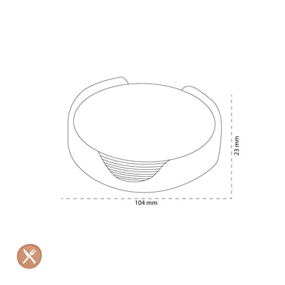 Tools2Cook - Silikon-Untersetzer-Set (7-teilig), Salbeigrün