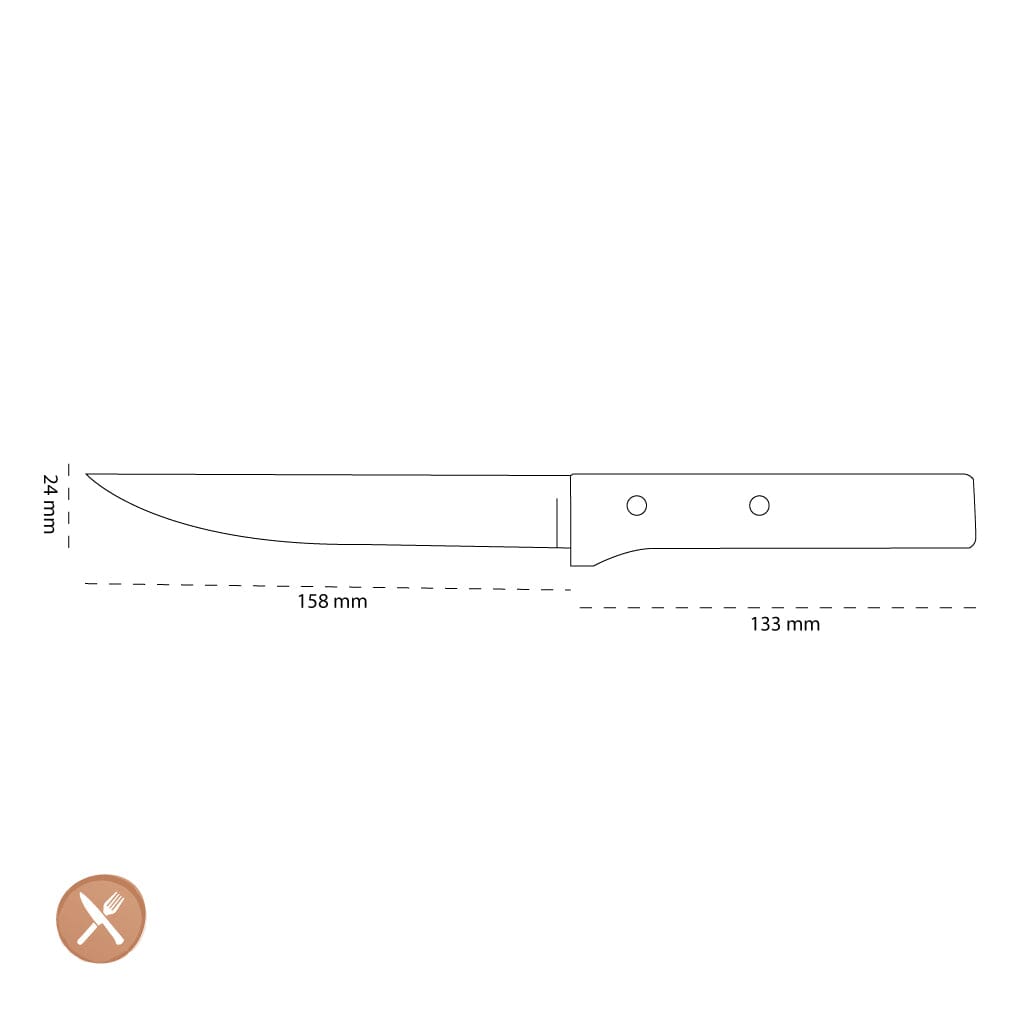 Opinel - Vleesmes N°120, Parallèle, rvs/hout Opinel 