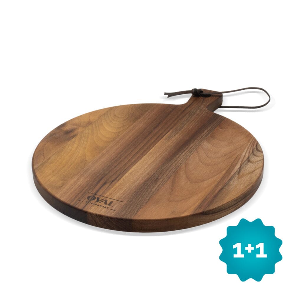 OVAL - Pure Walnut Wood Serveerplank rond Ø 30 x 1,8 cm Serveerplank Oval Kitchenware 