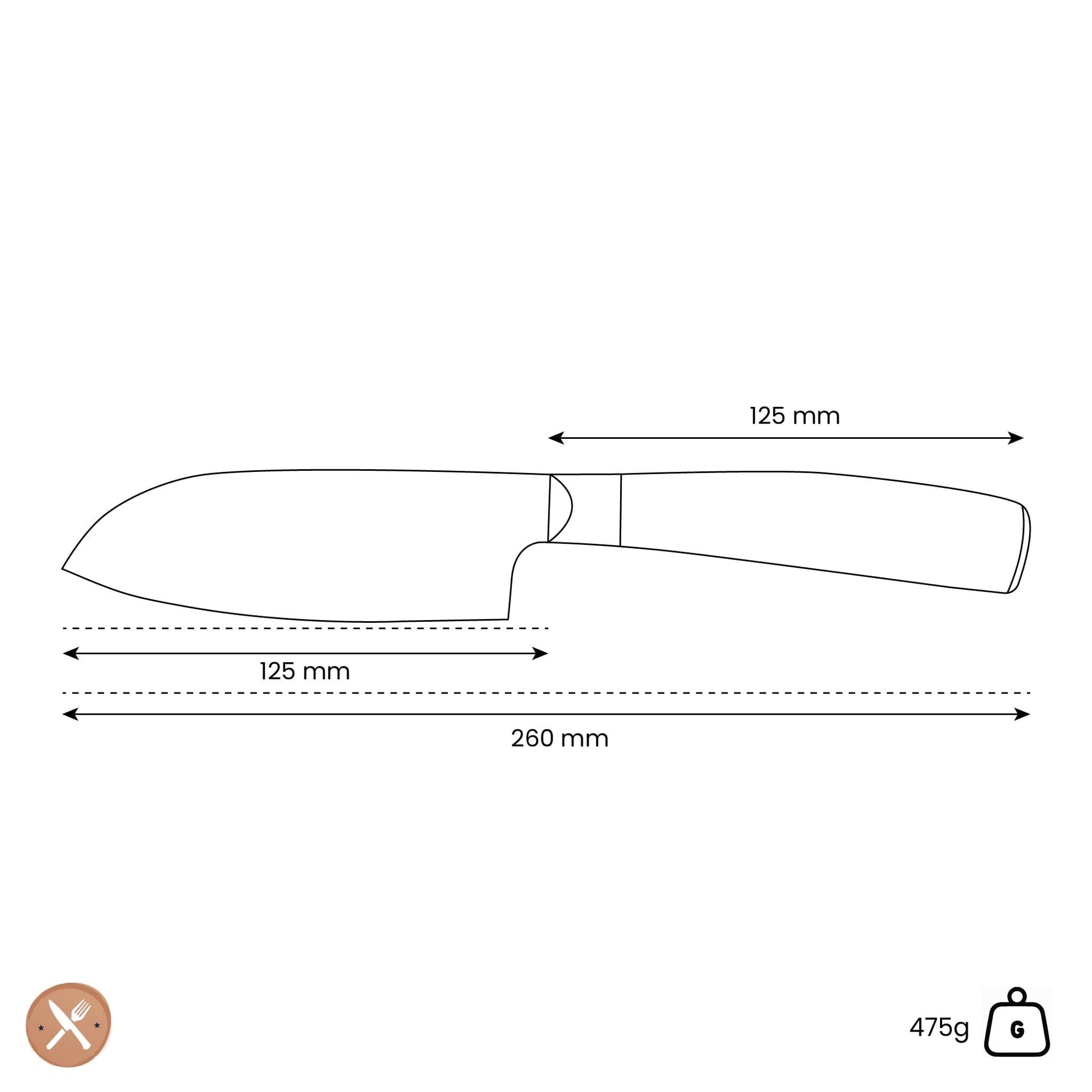 Richardson Sheffield - Midori Santoku mes 12,5 cm Santokumes Richardson Sheffield 