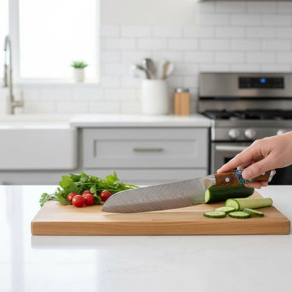 Shinrai Knives - Eclipse Series Damascus Santokumes 18 cm Santokumes Shinrai Knives 