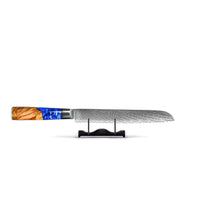 Couteaux Shinrai - Coffret Méga Époxy Saphir - Ensemble complet de couteaux avec bloc, planche à découper et pierre à aiguiser 