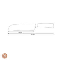 Couteaux Shinrai - Couteau Santoku martelé en acier inoxydable 13 cm
