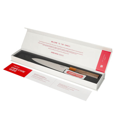 Shinrai Knives - Kigami Exclusive Damascus Santoku mes 18 cm Santokumes Shinrai Knives 