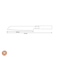 Couteaux Shinrai - Couteau à pain Kurayami Damas 20 cm