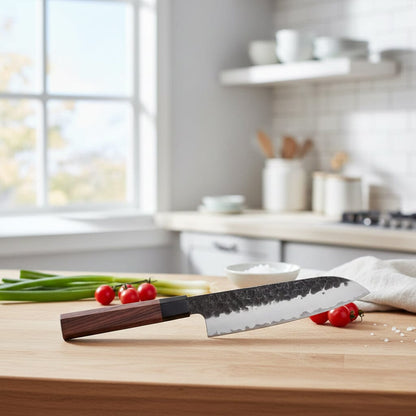 Couteaux Shinrai - Couteau Santoku Kurayami Damas 18 cm Couteau Santoku Couteaux Shinrai
