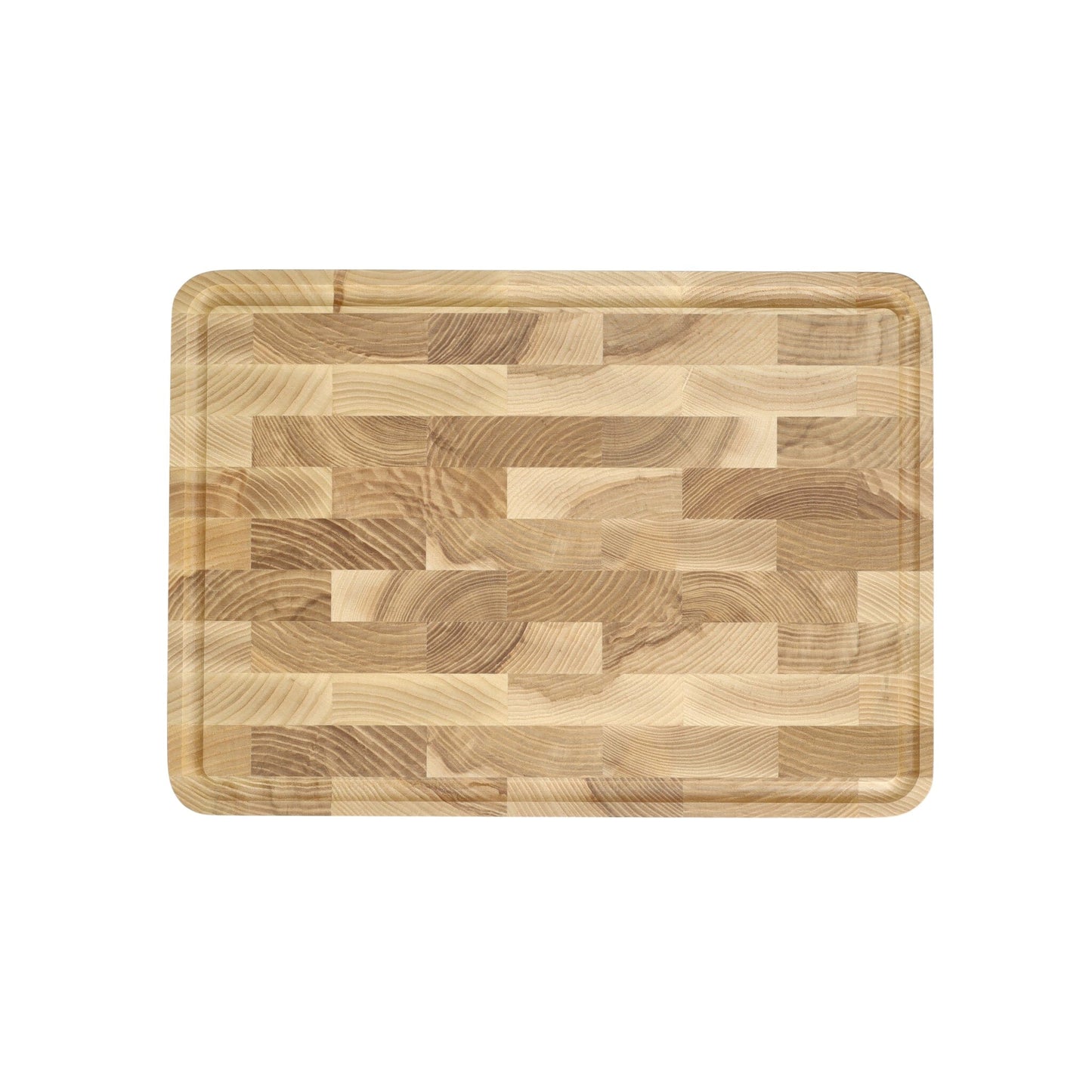 Shinrai Knives – Luxus-Schneidebrett aus Eschenholz – Hirnholz – 40 × 30 × 4,5 cm