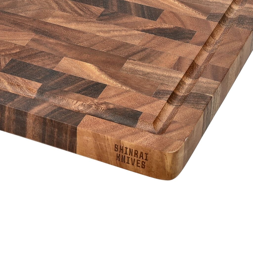 Shinrai Knives - Luxe Snijplank Walnotenhout - Kopshout - 35 × 25 × 2.5 cm Houten snijplank Shinrai Knives 