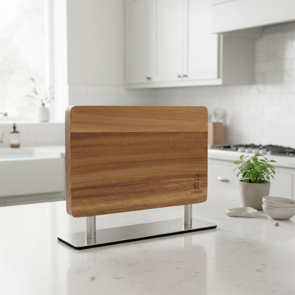 Shinrai Knives - Magnetisch Messenblok Stans - Acaciahout Magnetisch messenblok Shinrai Knives 