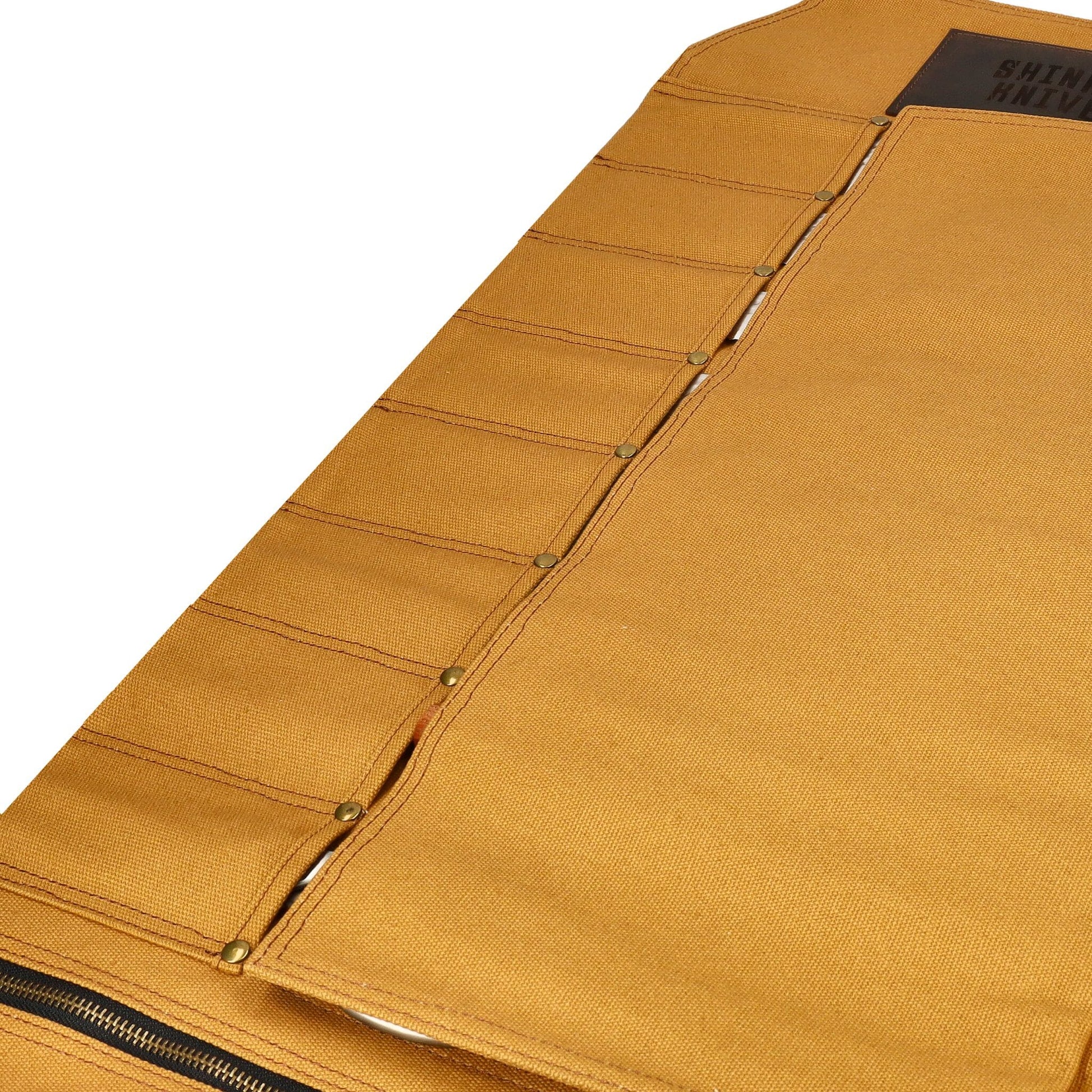 Shinrai Knives - Messenrol Hoogwaardig Canvas & Leer Bruin Messenrol Shinrai Knives 