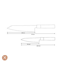 Couteaux Shinrai - Coffret de 2 couteaux damas Takumi Kaza - Kiritsuke + couteau d'office