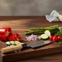Couteaux Shinrai - Couteau Santoku Takumi Kaza Damas Couteau Santoku 18 cm Couteaux Shinrai