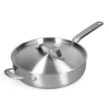 Poêle à frire Skottsberg en acier inoxydable de 28 cm avec couvercle