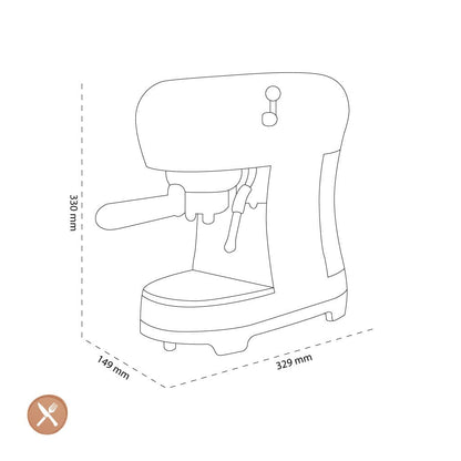 Smeg - Espressomachine | Watergroen | Jaren 50 | Handmatige espressomachine Handmatige Espressomachine Smeg 