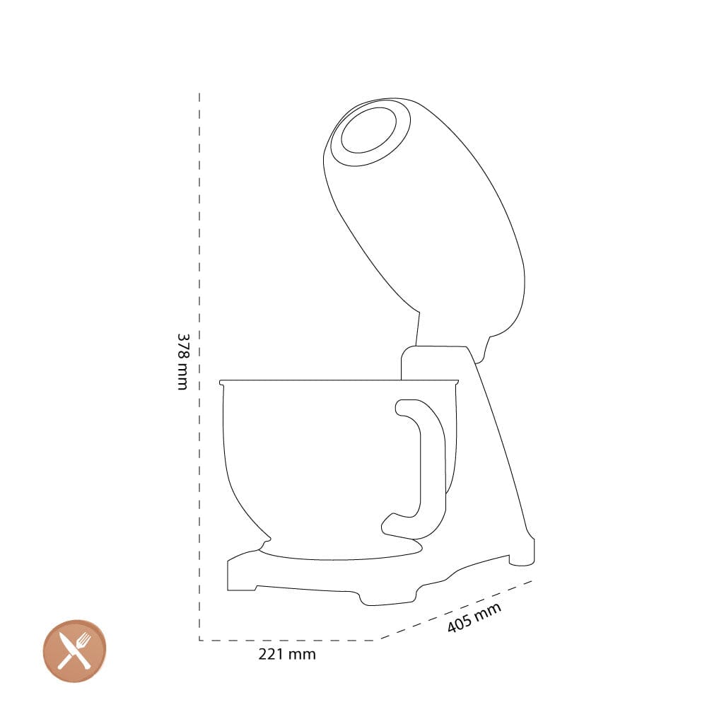 Smeg - Keukenmachine | Zwart | Jaren 50 | Keukenmachine full color Keukenmachine Smeg 